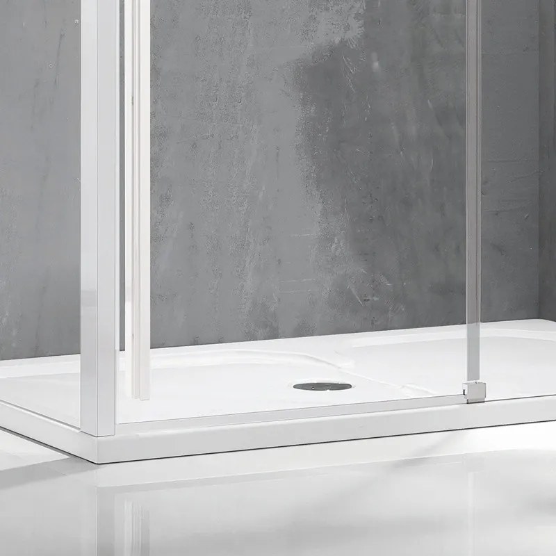 Box doccia 70x130 telaio bianco vetro 8mm  | KSA5000B - KAMALU