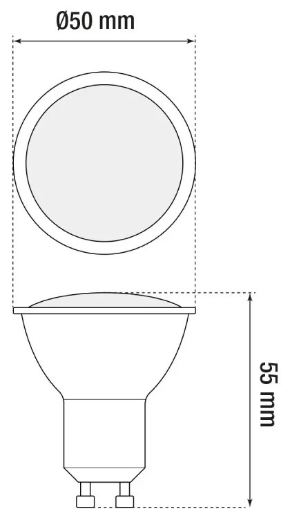 Faretto LED GU10 8W, angolo 120°, CRI92, No-Flickering - OSRAM LED Colore Bianco Caldo 3.000K