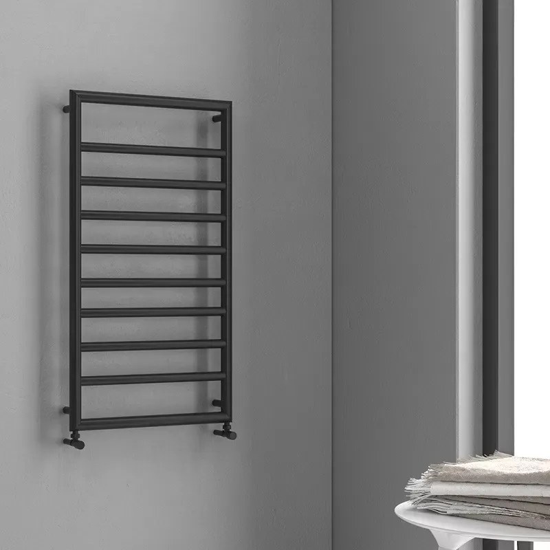 Scaldasalviette nero 900x500mm interasse 462 mm KAM-D7009N - KAMALU