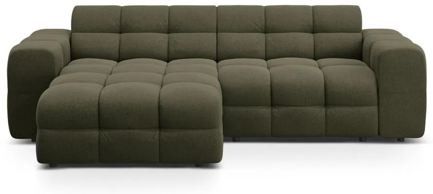 Divano angolare verde (con penisola a sinistra/con chaise lounge) Kendal – Micadoni