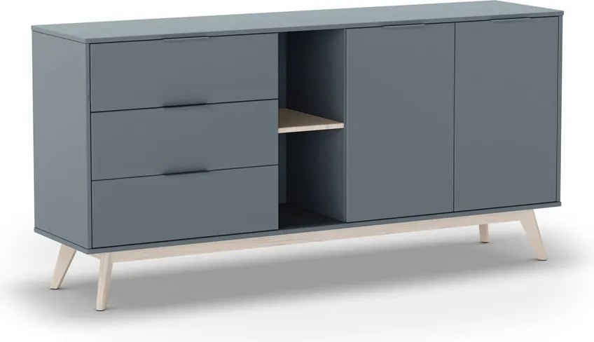 Cassettiera verde polveroso 165x80x40 cm Pisco – Marckeric