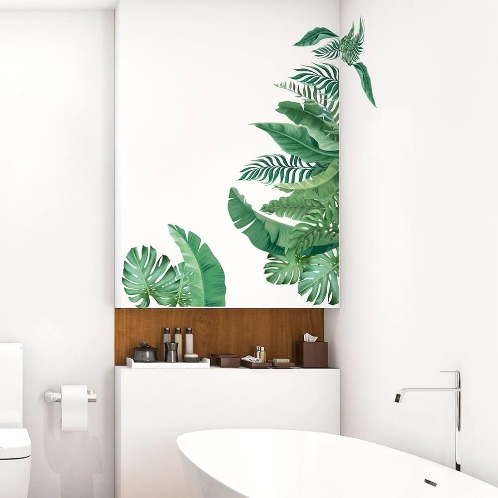 Adesivo da parete 60x90 cm Tropical Leaves - Ambiance