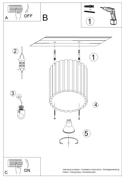 Sollux  SL.1804 - Faretto AURA 1xGU10/10W/230V 10 cm marrone