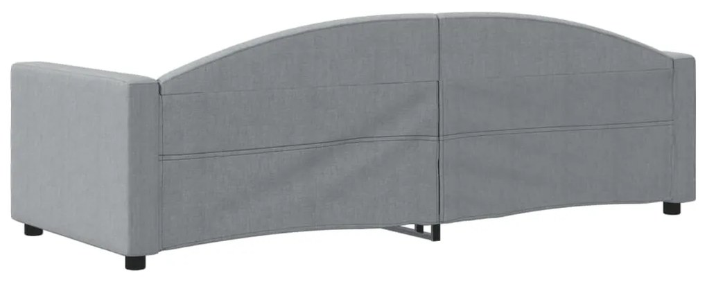 Letto da giorno grigio chiaro 80x200 cm in tessuto