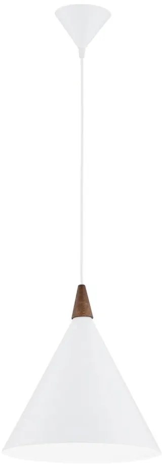 Argon 8631 - Lampadario a sospensione con filo KEGEL 1xE27/15W/230V bianco