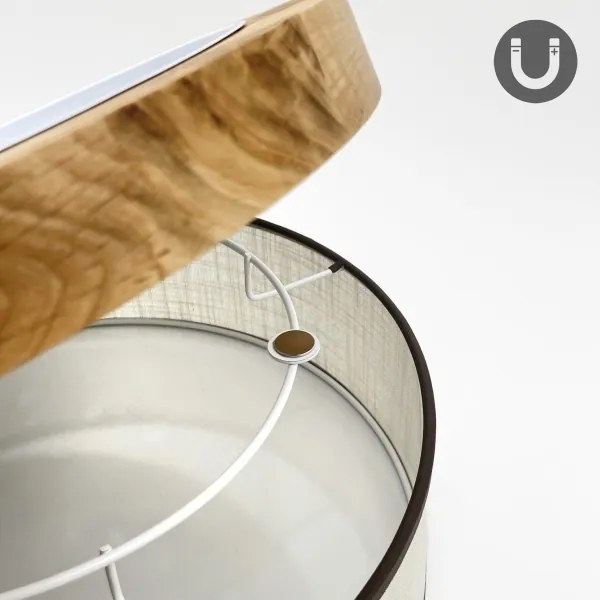 Brilagi - Plafoniera LED da soffitto BELLADONNA LED/20W/230V Ø 30 cm crema/rovere