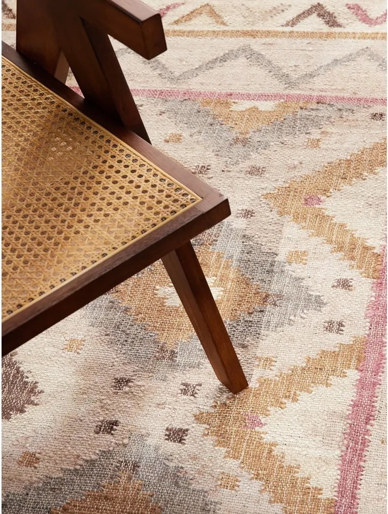 Tappeto color crema in iuta tessuto a mano 120x170 cm Roya Imani – Elle Decoration