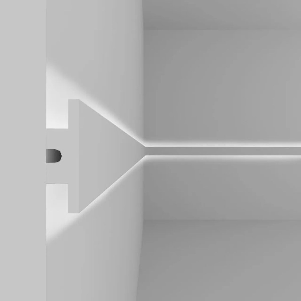 Cornice Pitturabile per Illuminazione Bidirezionale per Strisce LED da 115m Variante Lunghezza 115 Metri