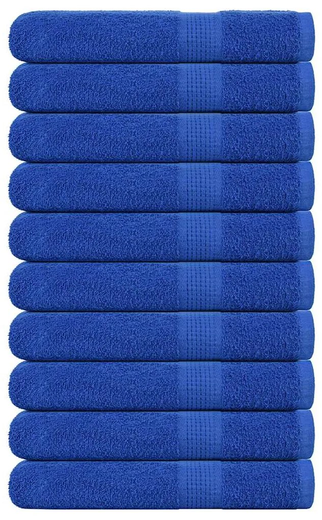 Asciugamani 10 Pz Blu 100x200 Cm 360 G/m² 100% Cotone /