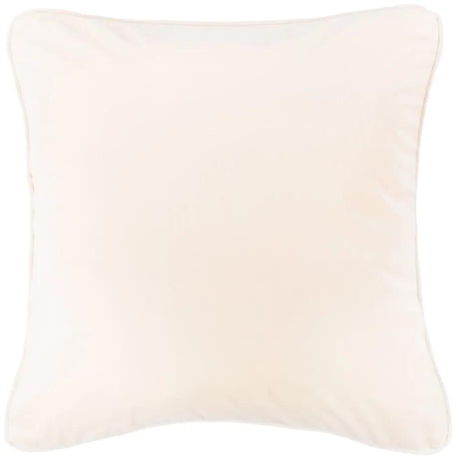 Cuscino vellutato bianco e crema, 45 x 45 cm - Tiseco Home Studio