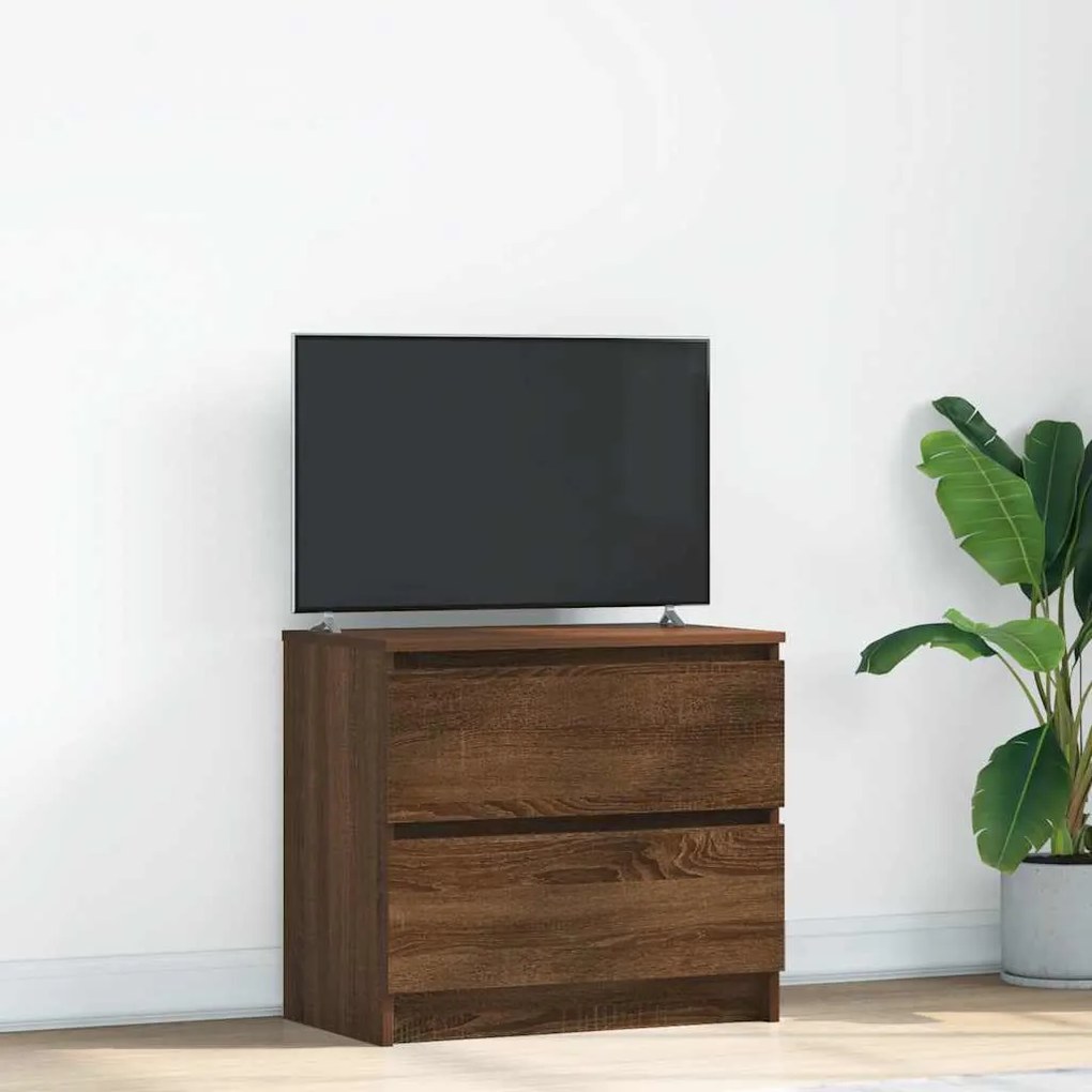 Mobile Tv Rovere Marrone 60x35x54 Cm İn Legno Multistrato /