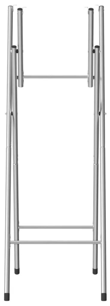 Gambe pieghevoli per tavolo da bar argento 45x53x108 cm acciaio