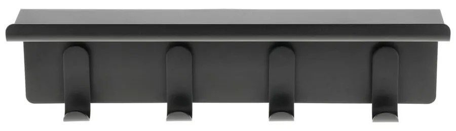 Attaccapanni da parete nero in acciaio con scaffale 11,5 cm A-Hallway – Zone