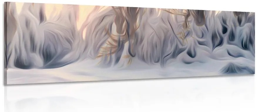 Quadro su tela – Radici congelate dell'albero