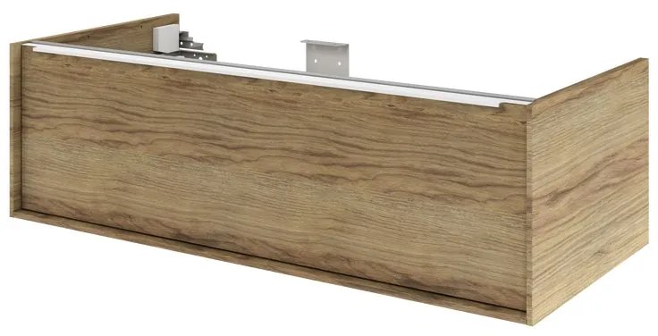 Mobile da bagno sotto lavabo SENSEA Neo quercia di campagna satinato L 105 x H 32 x P 48 cm 1 cassetto, lavabo non incluso