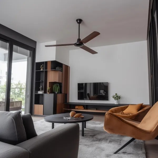 ZEVENTI - Ventilatore a soffitto TOFINO marrone