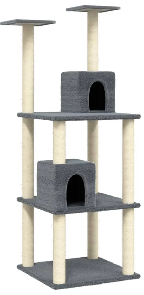 Albero per gatti con tiragraffi in sisal grigio scuro 71 cm
