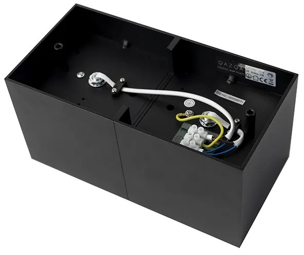 Faretto da incasso di design nero rettangolare 2 luci - Box