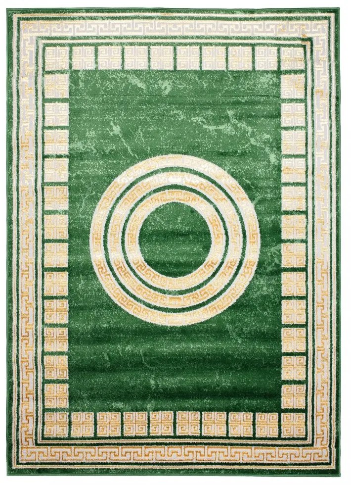 Interessante tappeto verde con motivi geometrici Larghezza: 80 cm | Lunghezza: 150 cm