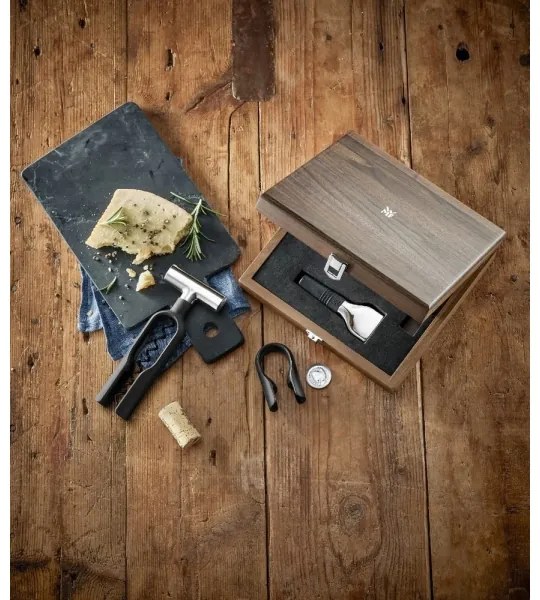 WMF - Set per sommelier, 3 pezzi, noce