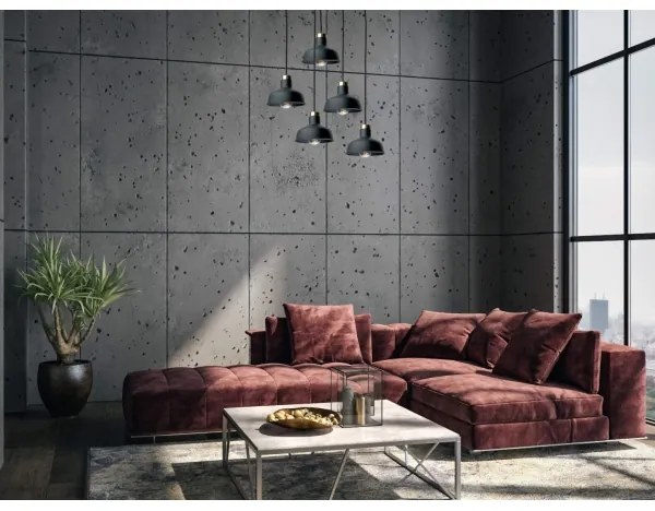 Lampadario a sospensione con filo HEBE 5xE27/60W/230V nero