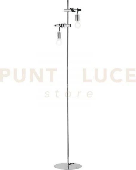 Piantana admiral cromo 2 luci attacco e27 30x165cm