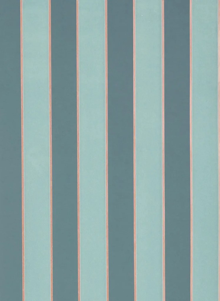 Osborne & Little Tapete Regency Stripe - Duck Egg/ Copper