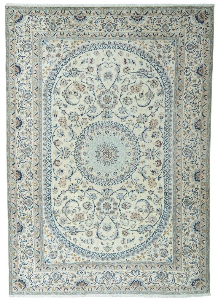 Nain Tappeto persiano 350 x 250 Beige (Iran) Annodato A Mano