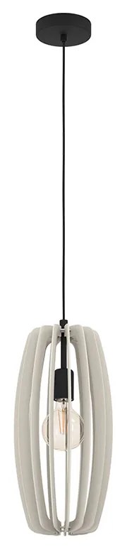 Lampadario Industrial Bajazzara 1 Luce Acciaio Nero Diffusore Grigio