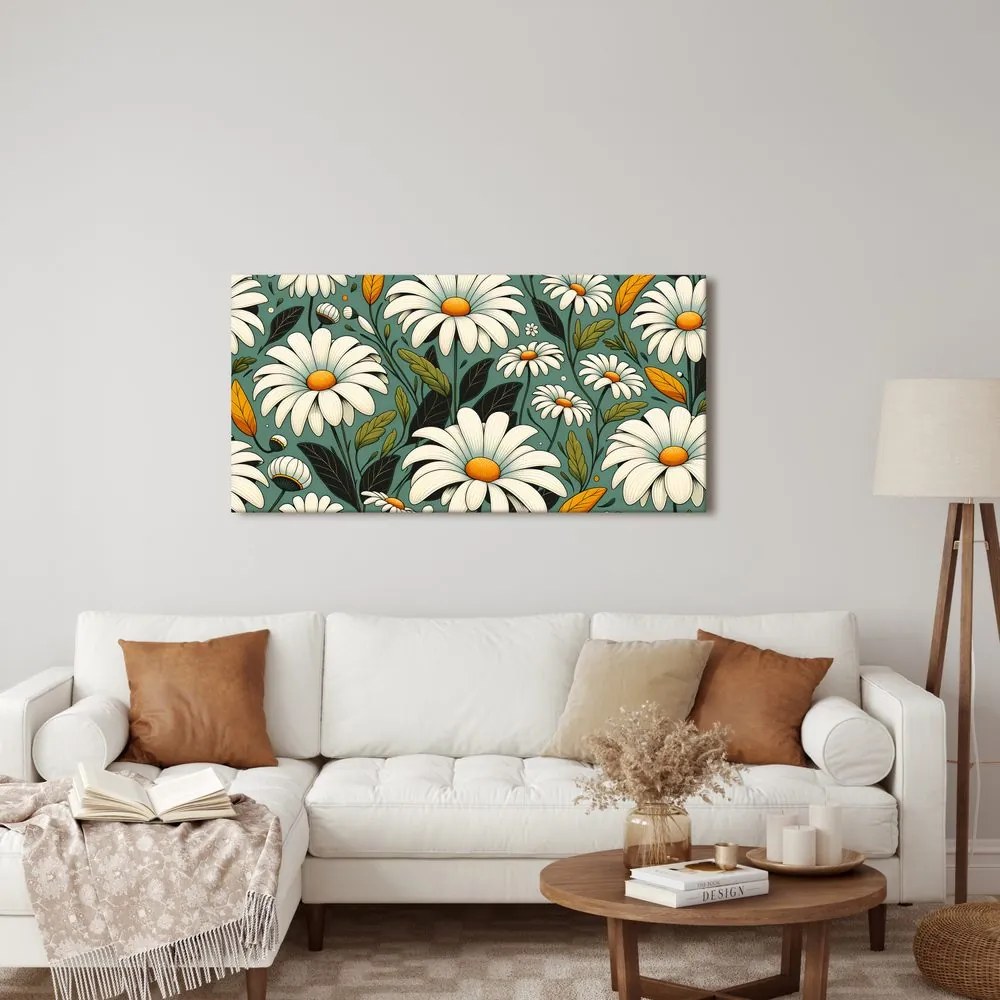 Quadro su tela – Margherite bianche