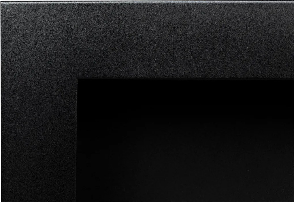 Camino a Bioetanolo da Parete 90x12x40 cm con Vetro in Acciaio Inox Nero...