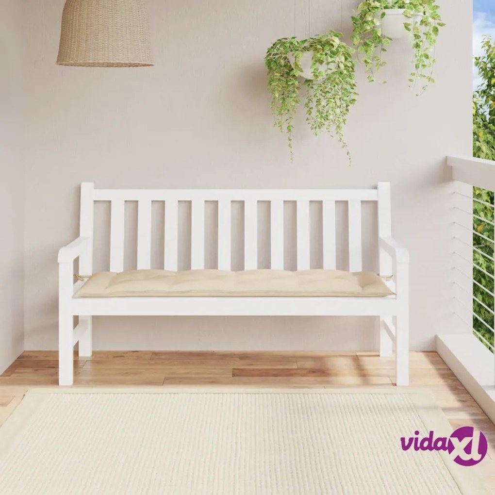 vidaXL Cuscino per Panca Beige 150x50x7 cm in Tessuto Oxford