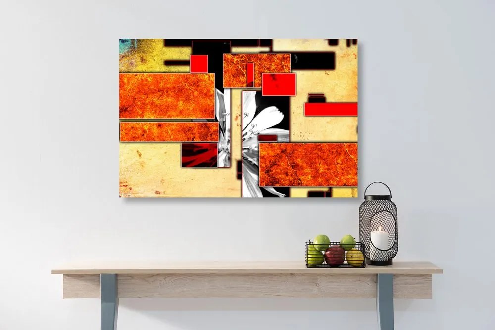Quadro su tela – Astrazione in arancione