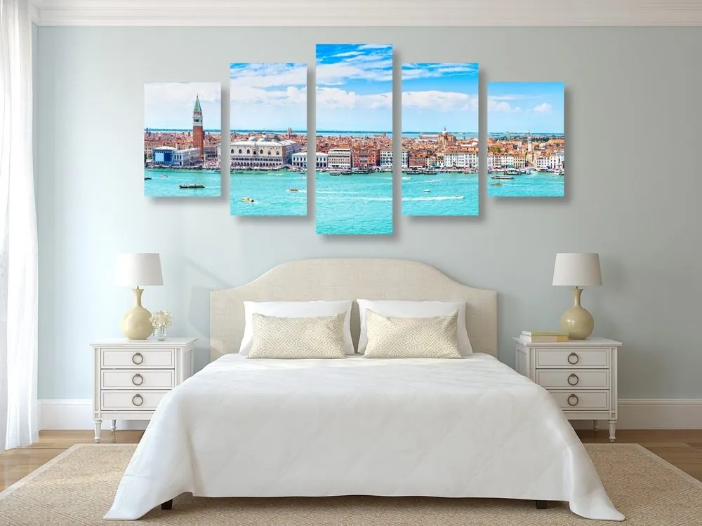Quadri 5 pezzi – Vista su Venezia
