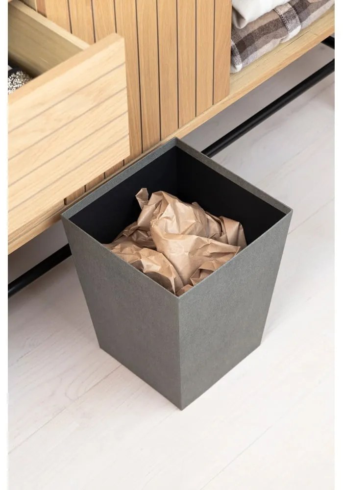 Cestino per la spazzatura grigio Sofia Canvas Paper Laminate – Bigso