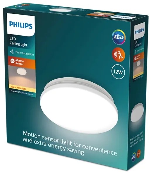 Philips ACUNA LED/12W/230V 2700K lampada da soffitto con sensore