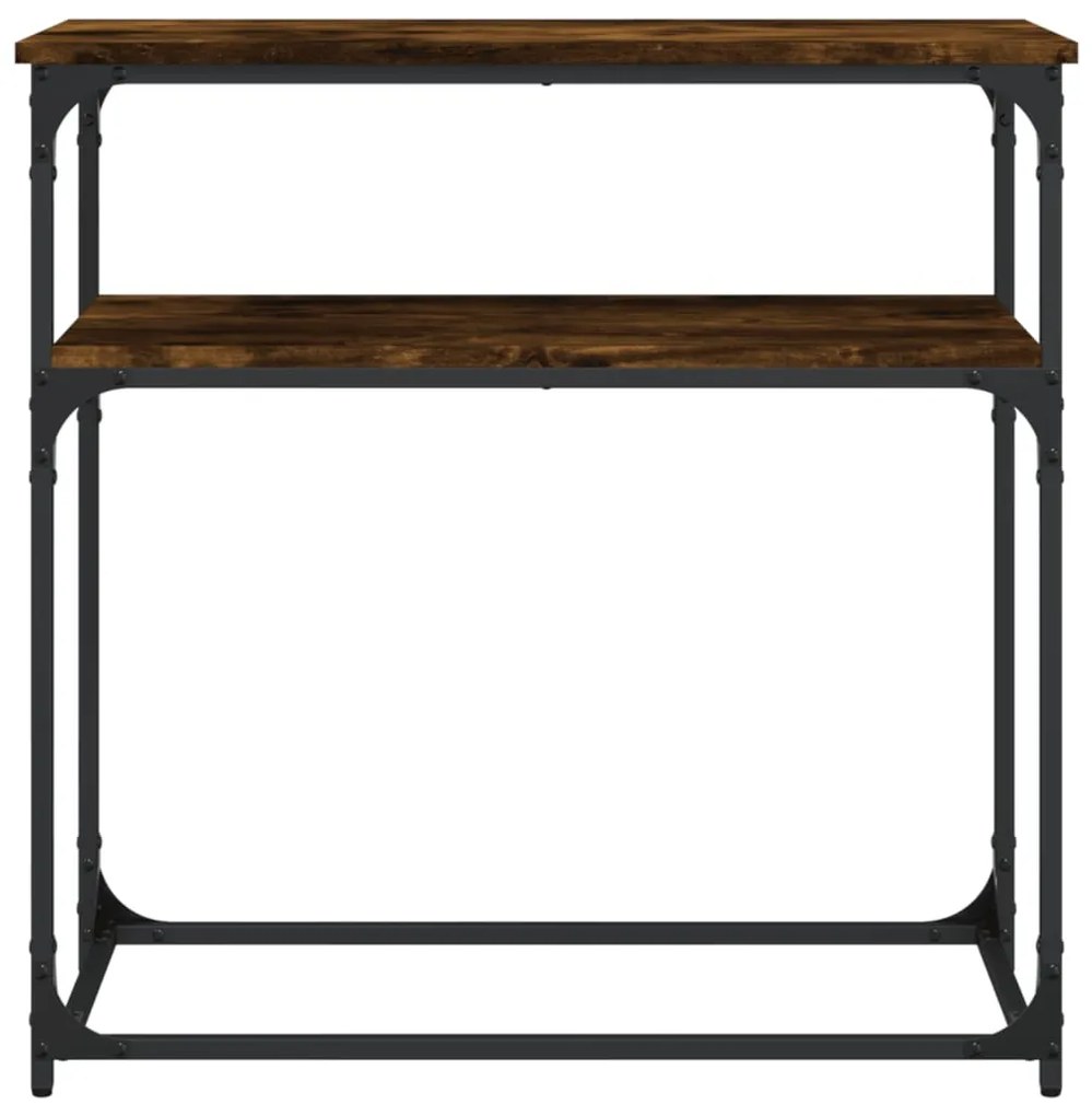 Tavolino consolle rovere fumo 75x35,5x75cm in legno multistrato