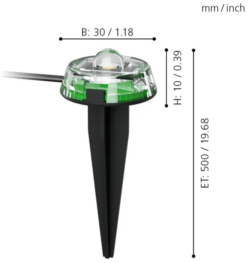 Eglo 98184 - Catena decorativa da esterno LED SPINETOLI 9xLED 10m IP65 bianco caldo