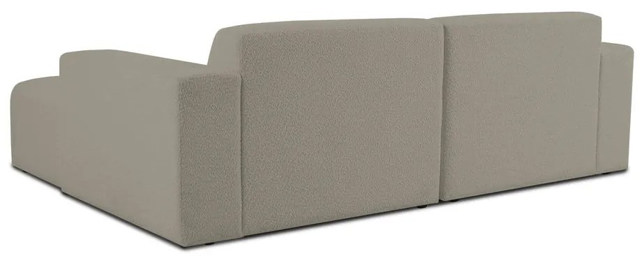 Divano angolare marrone chiaro in tessuto bouclé (angolo destro) Roxy - Scandic