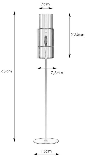 Markslöjd 108560 - Lampada da tavolo TORCIA 1xE14/40W/230V 65 cm nera