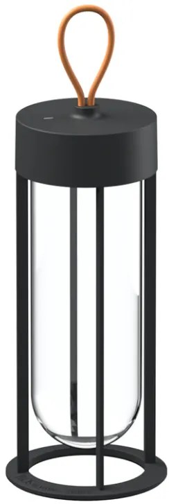 Flos In Vitro Unplugged Lampada portatile da esterno ricaricabile 2700°K in vetro e alluminio nero