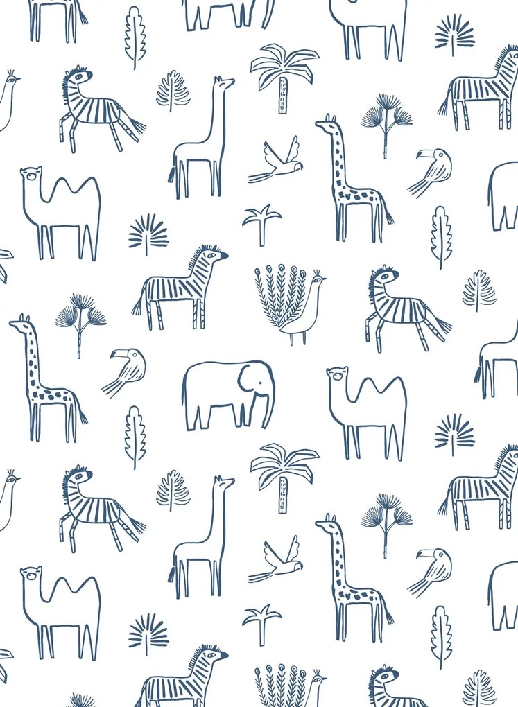 Harlequin Tapete Funky Jungle - Navy