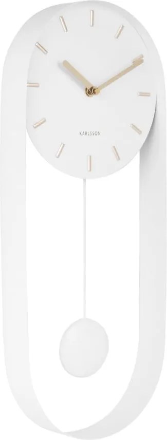 Orologio a pendolo bianco da parete Charm Pendulum - Karlsson