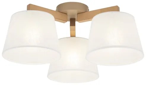 Brilagi - Plafoniera LATTE SABIA 3xE27/15W/230V pino/bianco