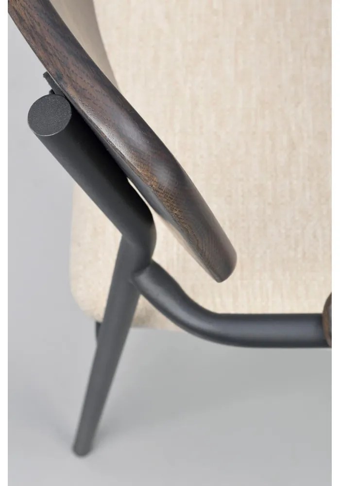 Sedie da pranzo color crema e marrone scuro in un set di 2 pezzi Maymont - Rowico