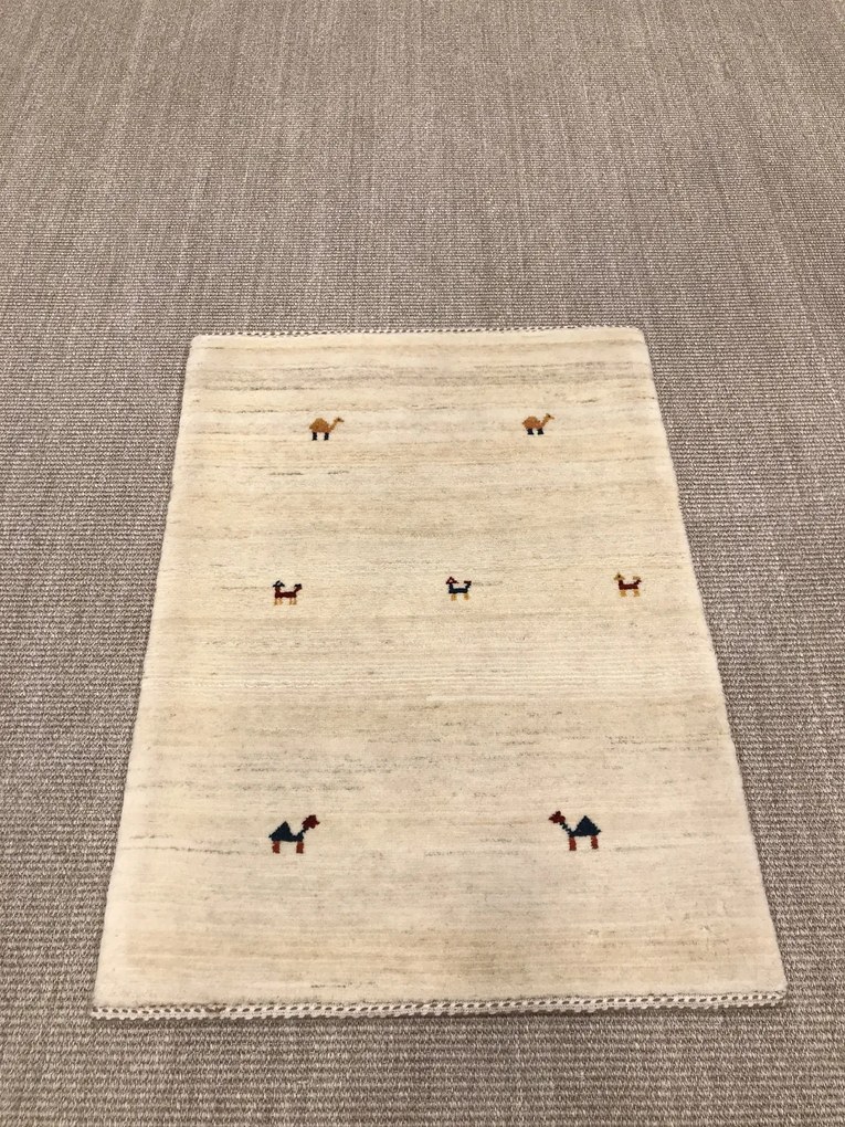 Gashguli Tappeto 90x70 Beige (Iran) Annodato A Mano