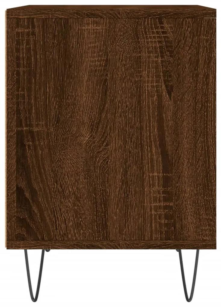 Comodino rovere marrone 40x35x50 cm in legno multistrato