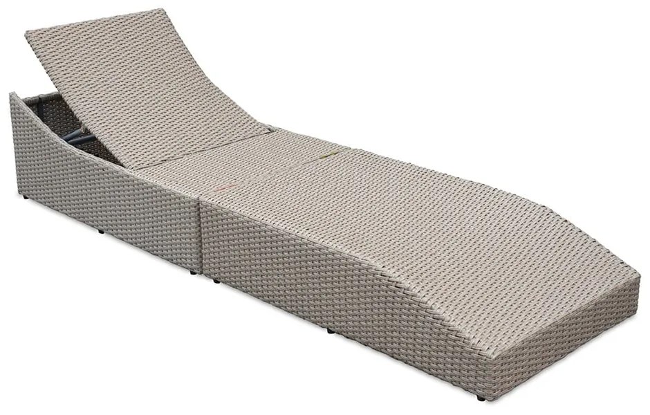 Lettino da giardino in rattan bianco/beige Akland - Bonami Selection