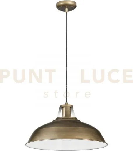 Lampadario a sospensione bogota verde rame cavo nero 1 luce attacco...