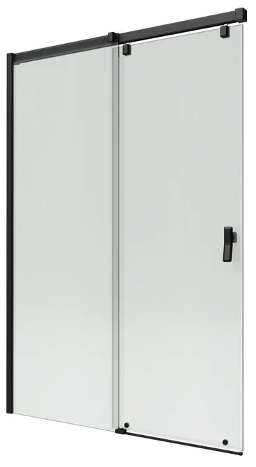 Box doccia con ingresso frontale porta scorrevole Neo 140 cm, H 200 cm in vetro, spessore 8 mm scanalato